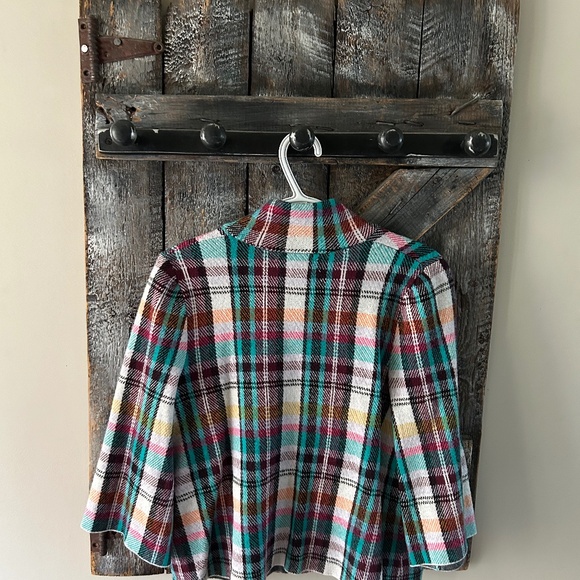 Anthropologie Rosetta Cropped Plaid Jacket - Size Small - Picture 3 of 3